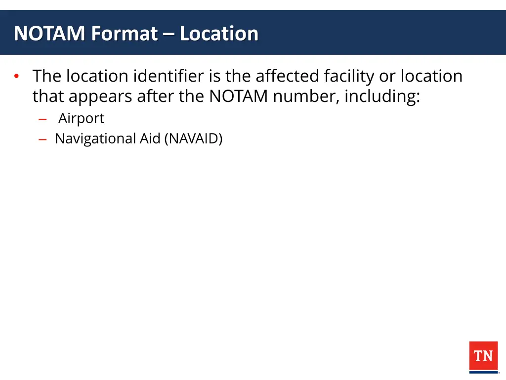 notam format location