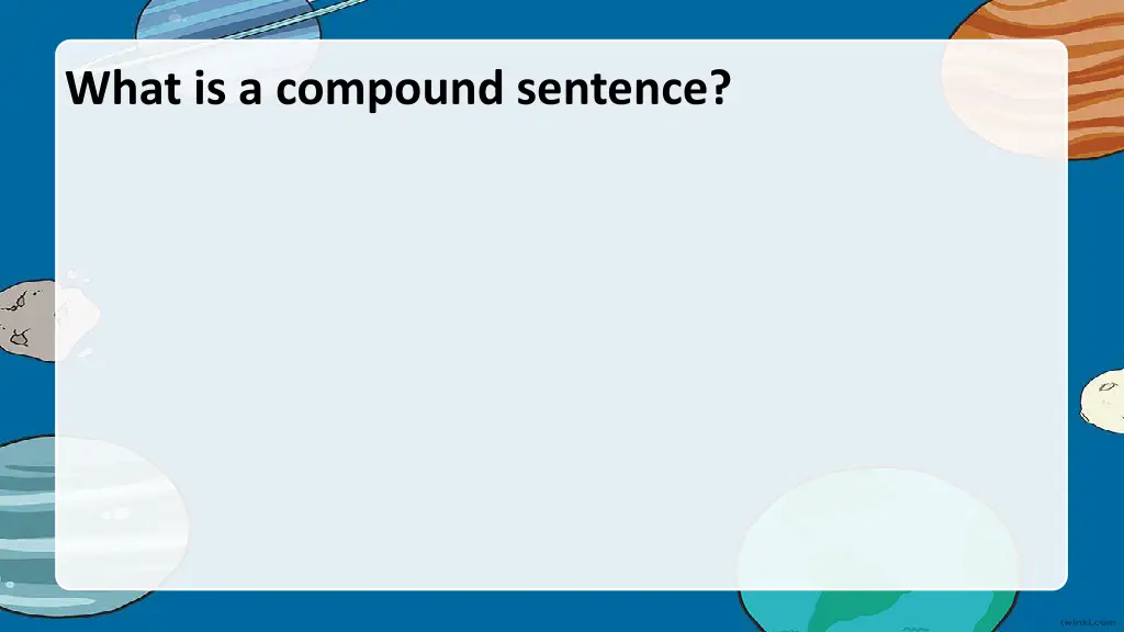 what is a compound sentence