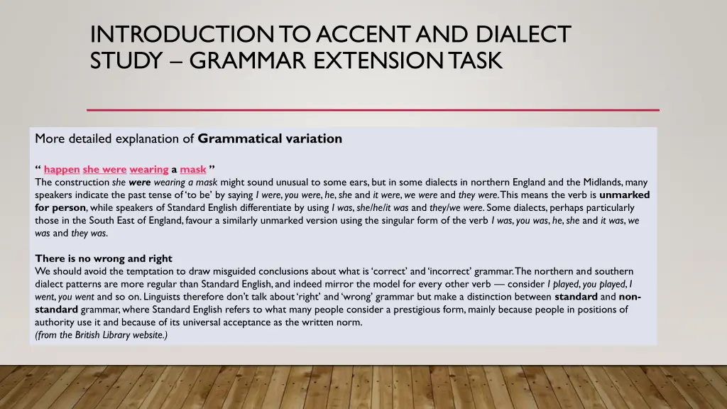 introduction to accent and dialect study grammar 1