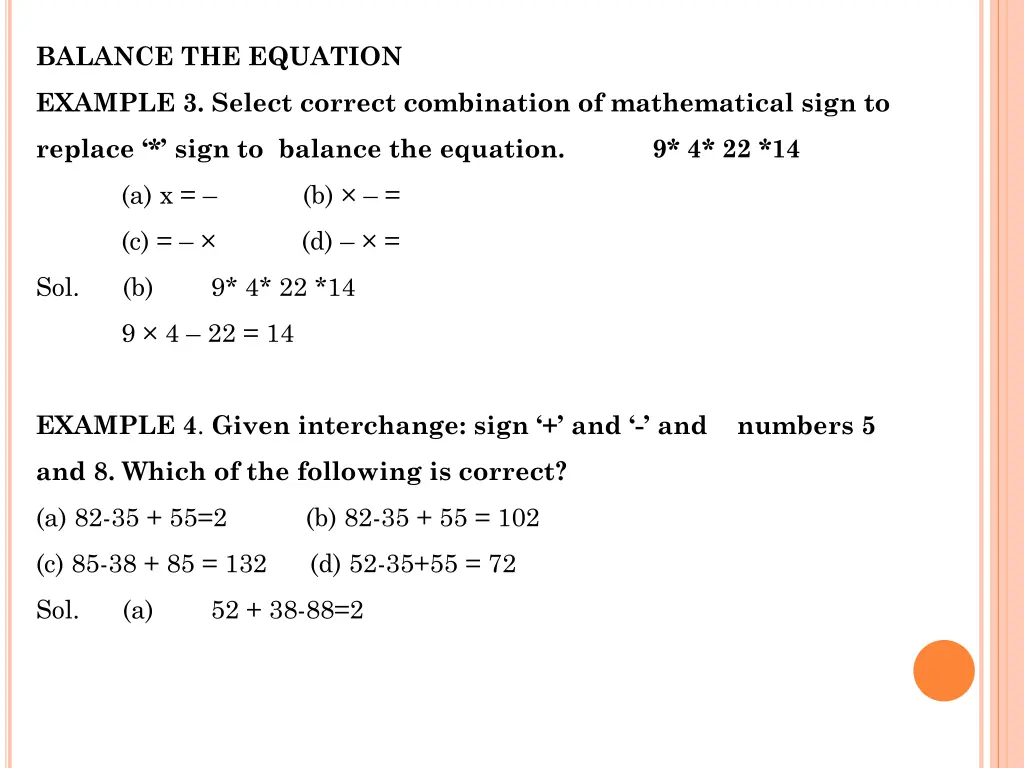 balance the equation