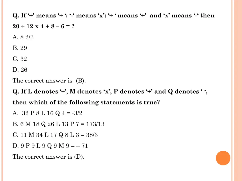 q if means means x means and x means then