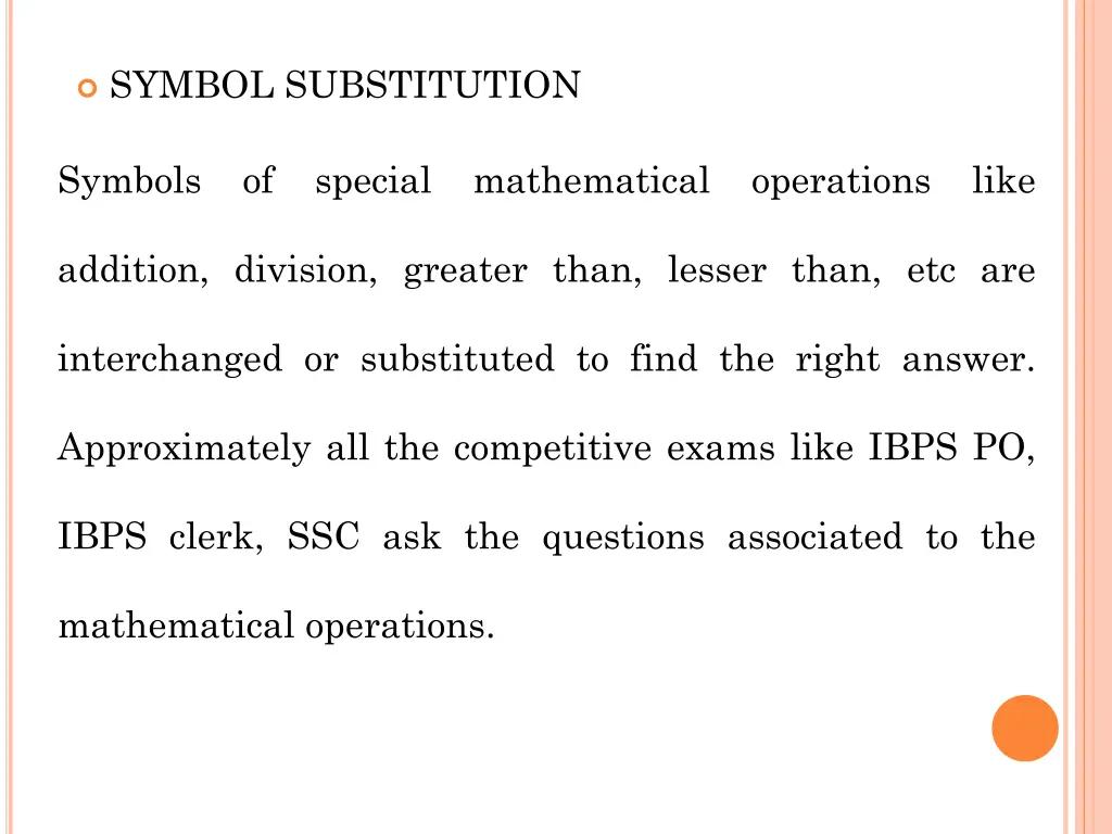 symbol substitution