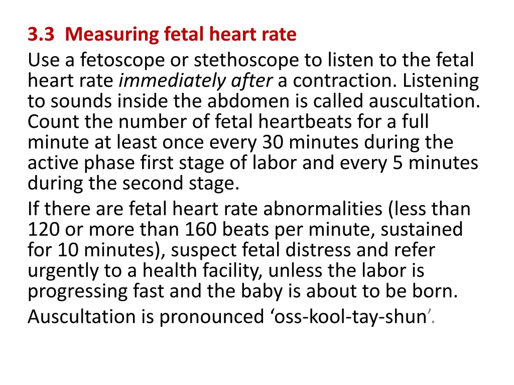 3 3 measuring fetal heart rate use a fetoscope