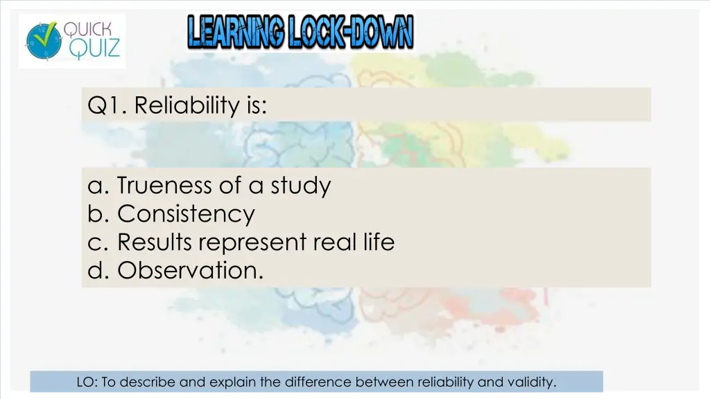 q1 reliability is