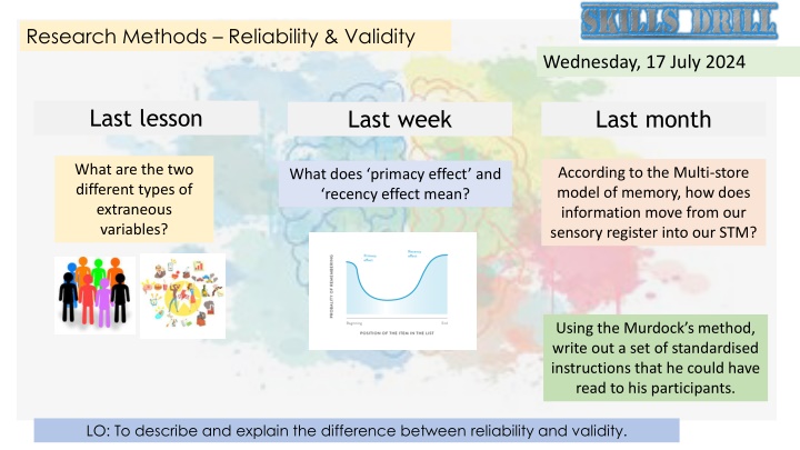 research methods reliability validity