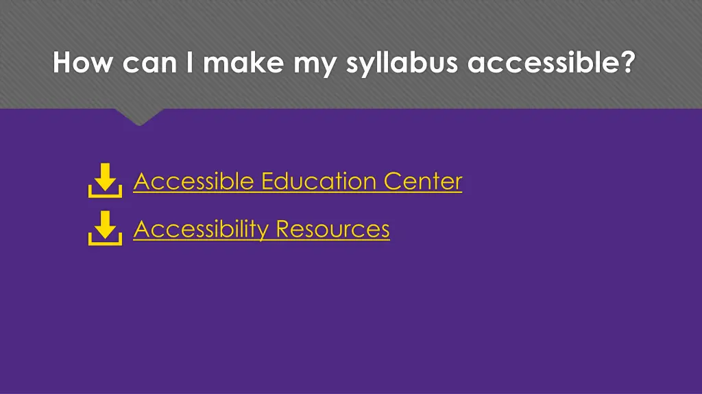 how can i make my syllabus accessible