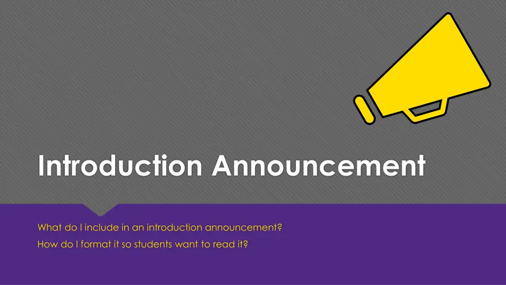 introduction announcement