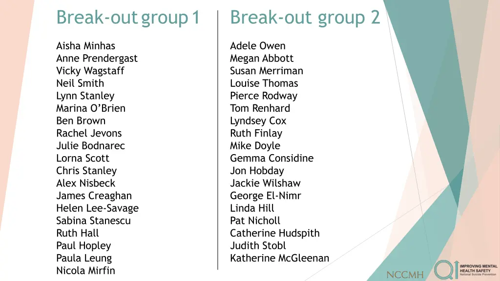 break out group 1