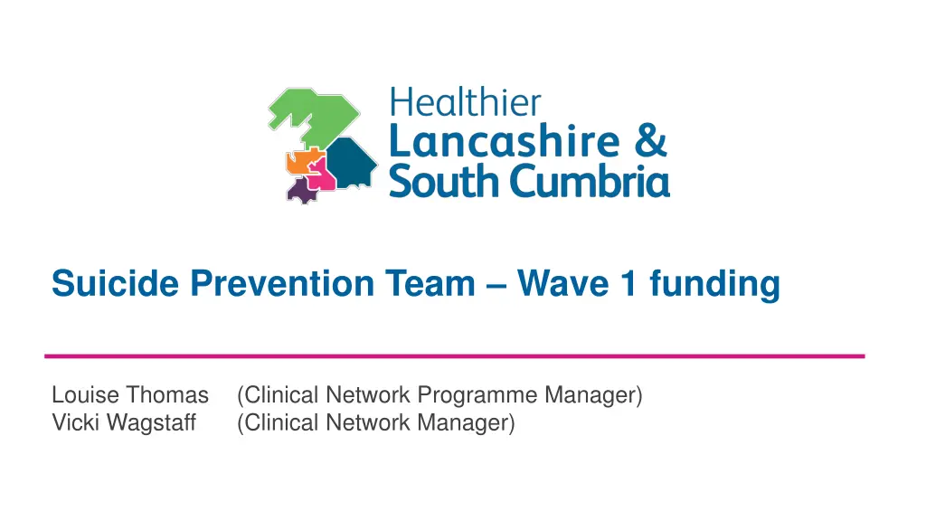 suicide prevention team wave 1 funding