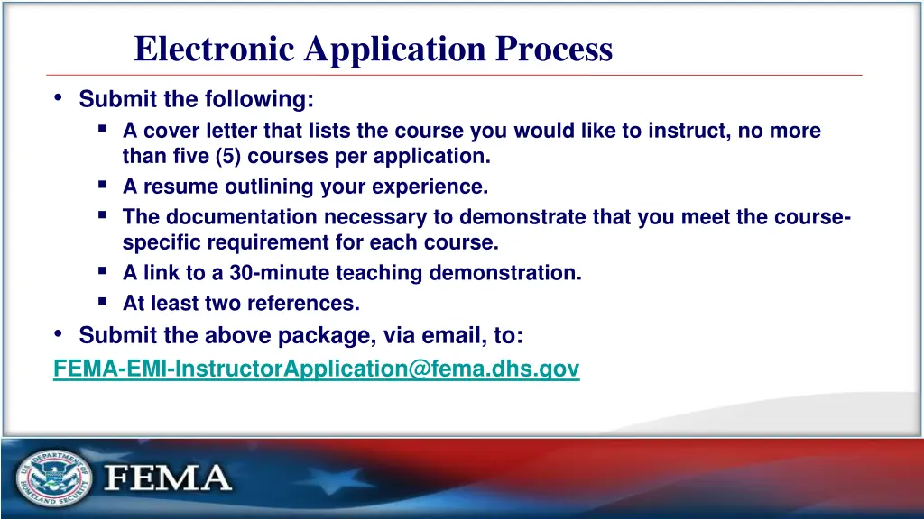 electronic application process submit