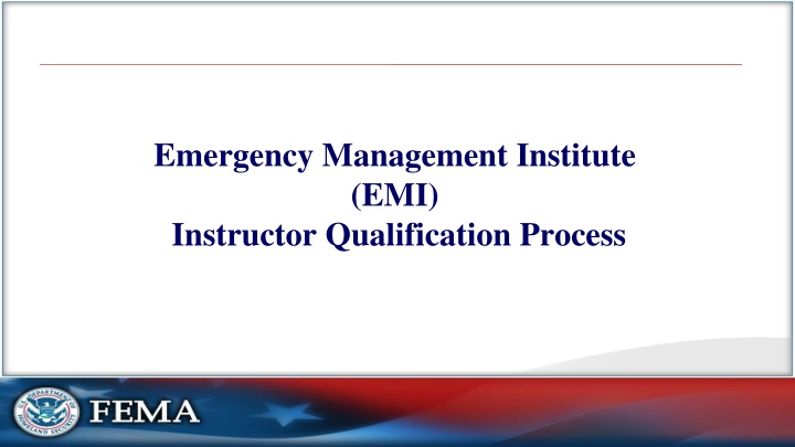 emergency management institute emi instructor