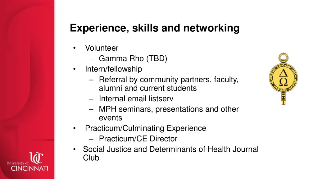 experience skills and networking