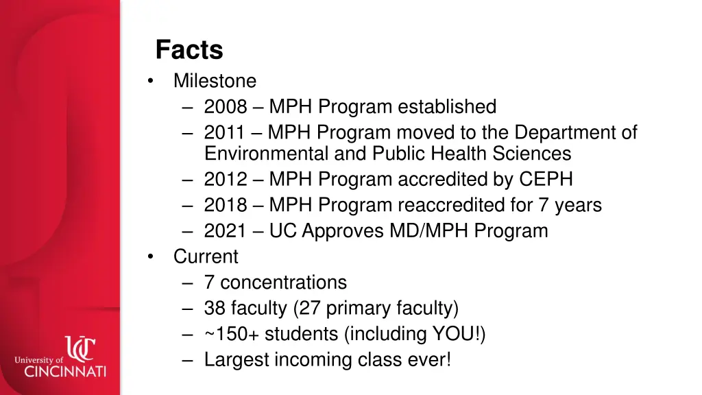 facts milestone 2008 mph program established 2011