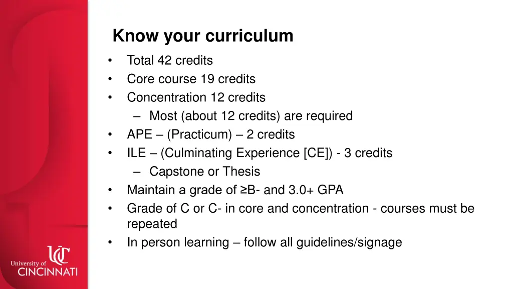 know your curriculum