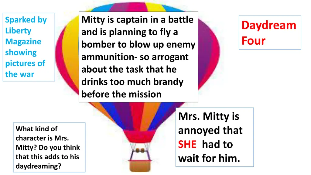 mitty is captain in a battle and is planning