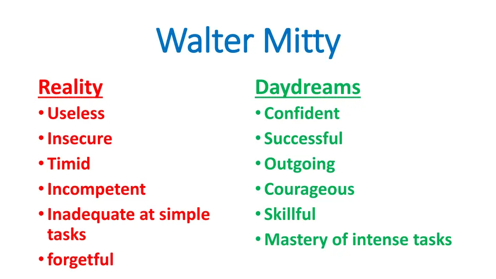 walter walter mitty