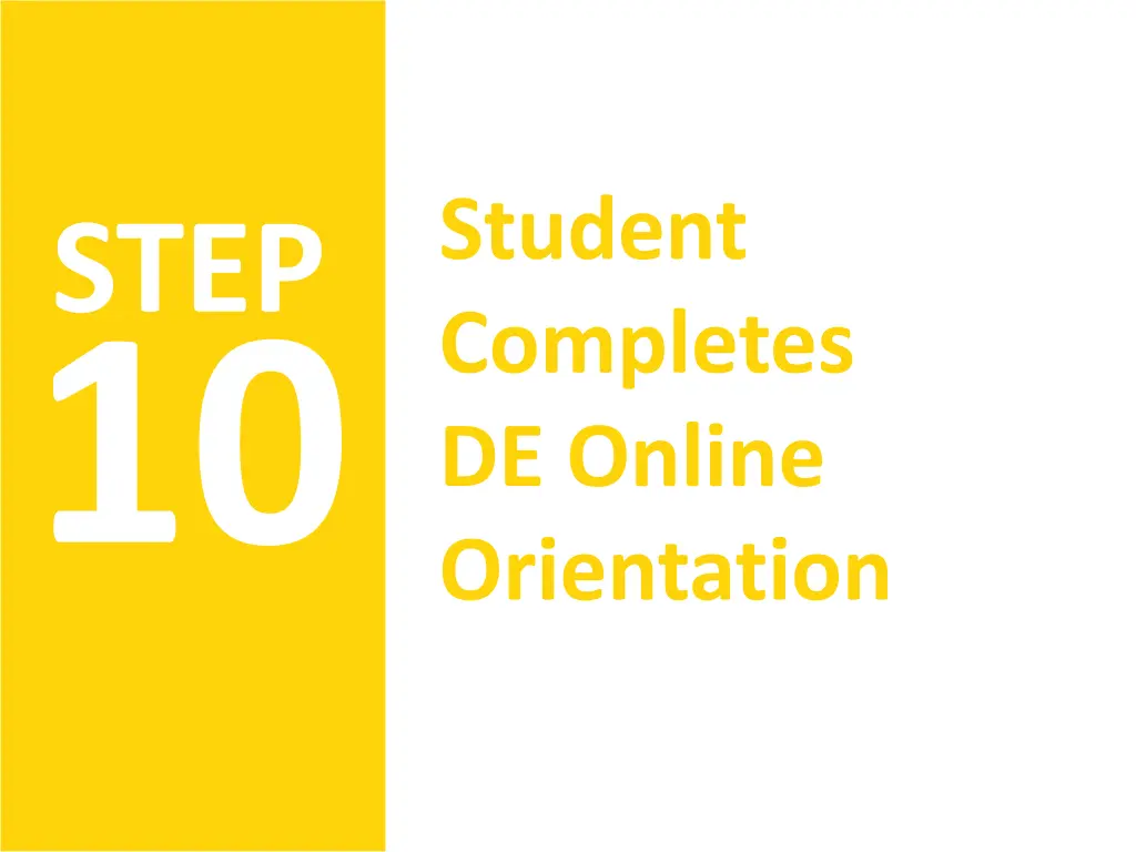 student completes de online orientation