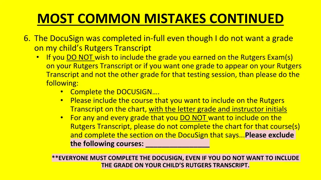 most common mistakes continued 1