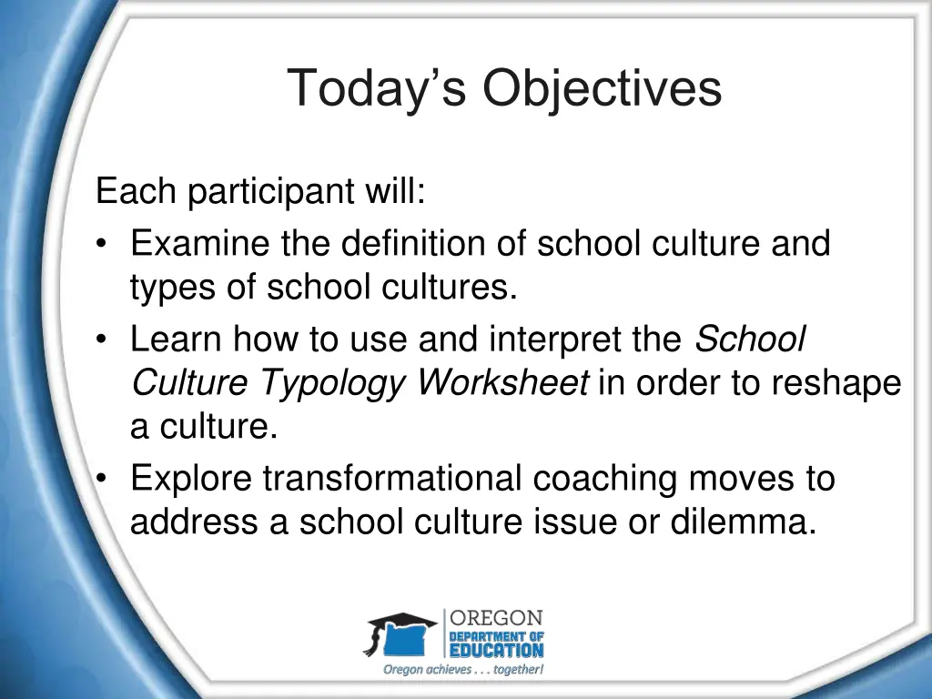 today s objectives