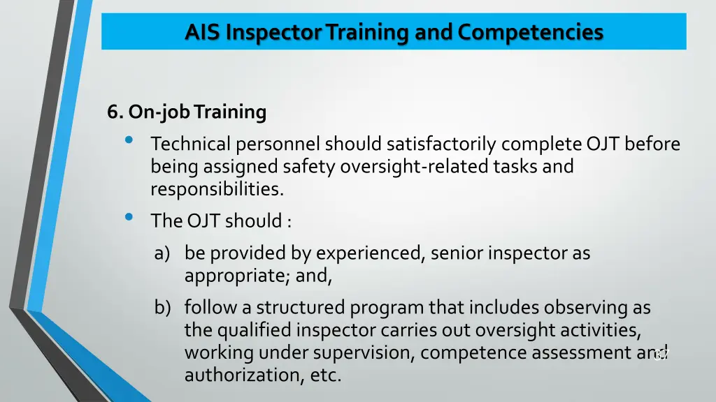 ais inspector training and competencies 12