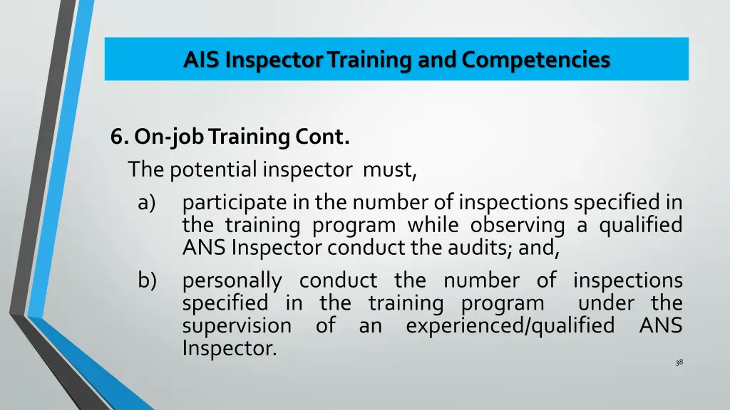 ais inspector training and competencies 13