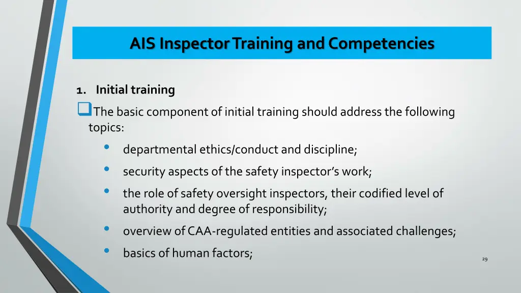 ais inspector training and competencies 5