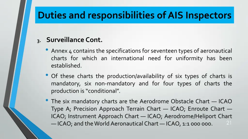 duties and responsibilities of ais inspectors 4