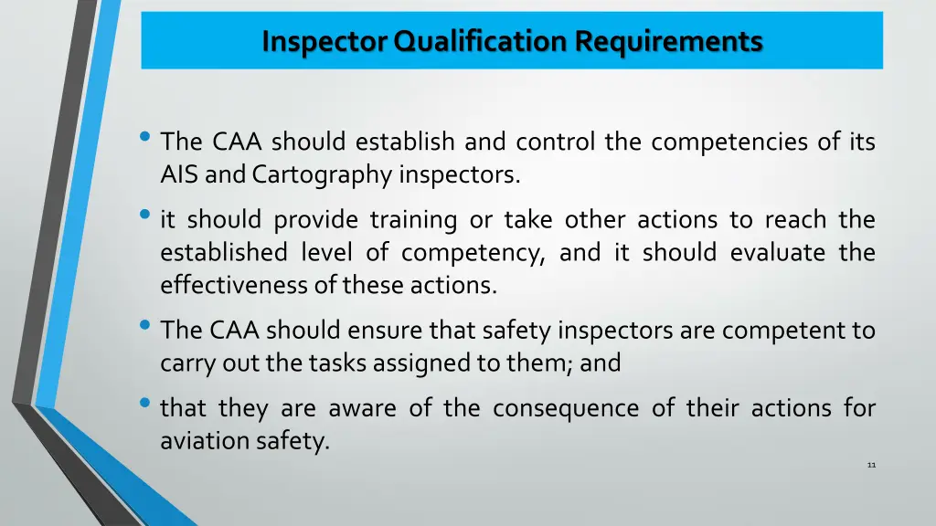 inspector qualification requirements 2