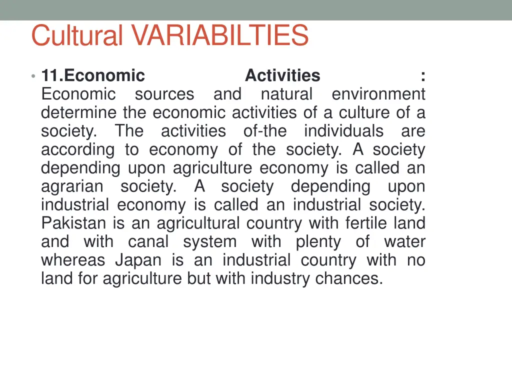 cultural variabilties 10