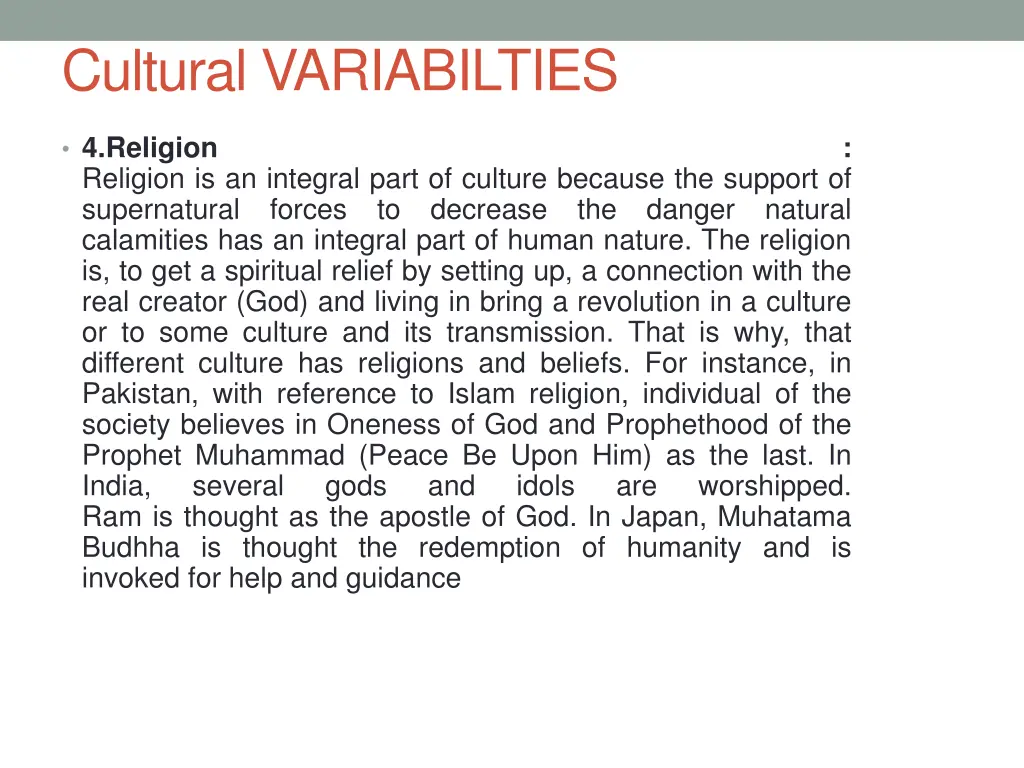 cultural variabilties 4