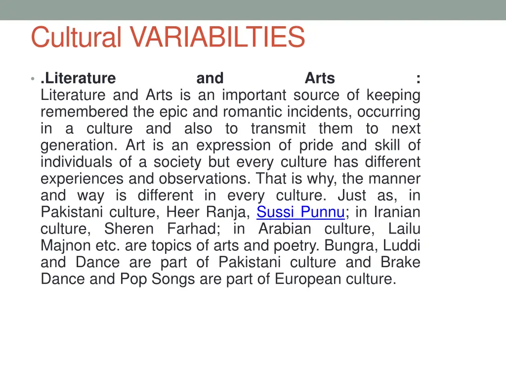 cultural variabilties 8