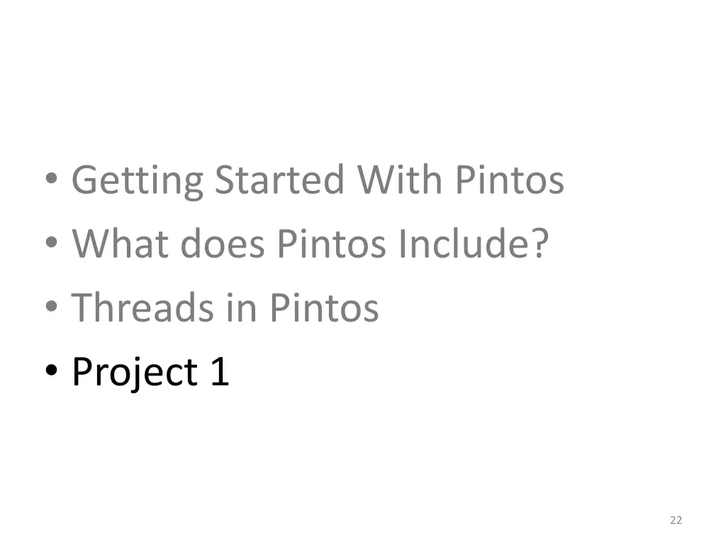 getting started with pintos what does pintos 3