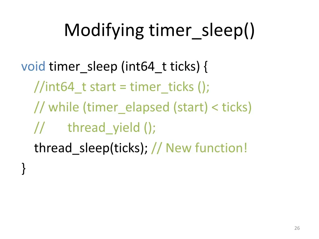 modifying timer sleep