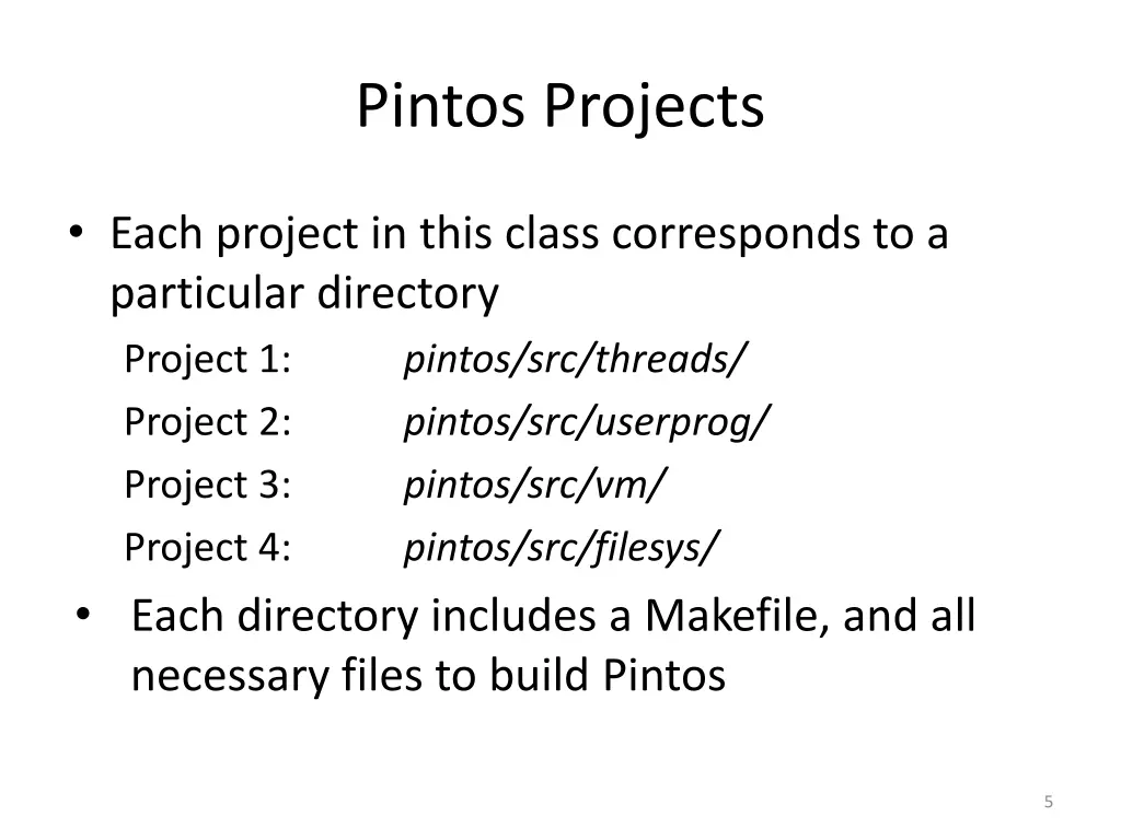 pintos projects