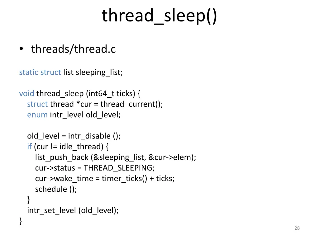 thread sleep