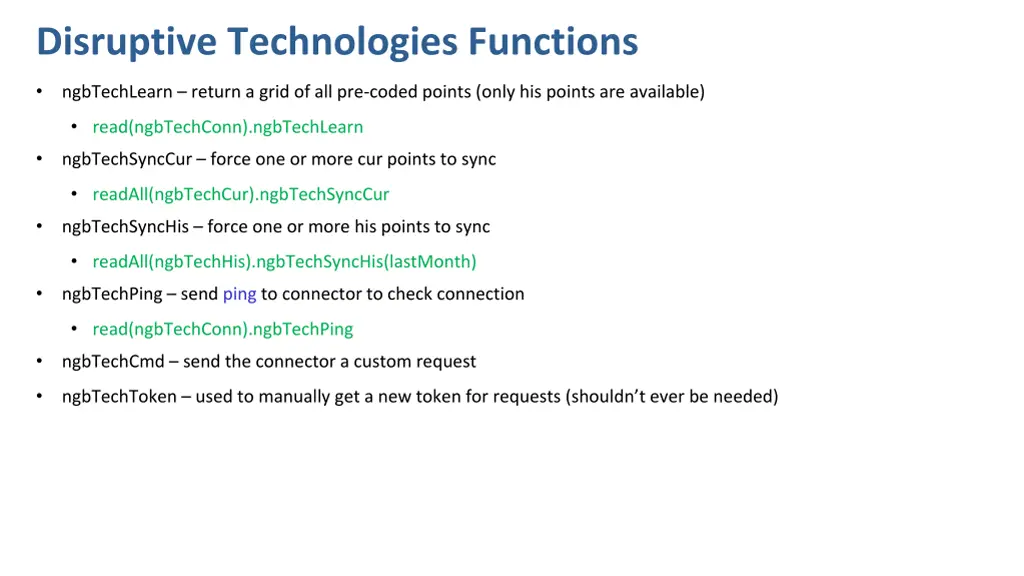 disruptive technologies functions