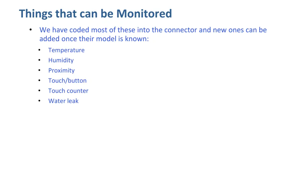 things that can be monitored