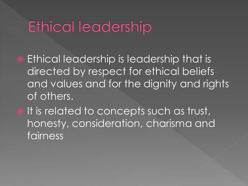 ethical leadership