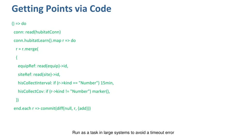 getting points via code