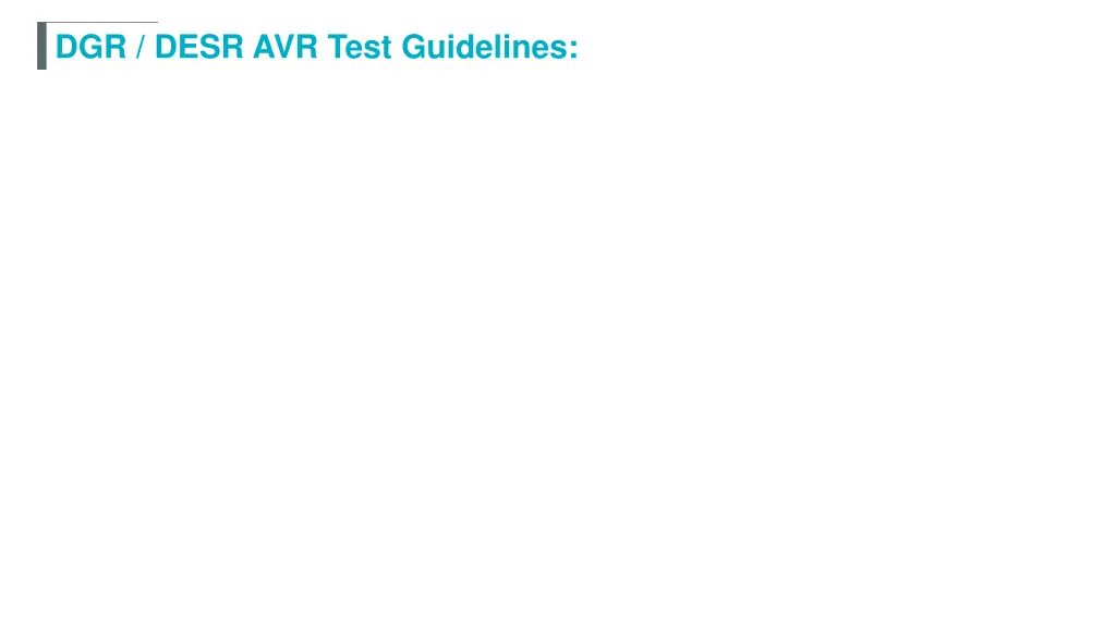 dgr desr avr test guidelines