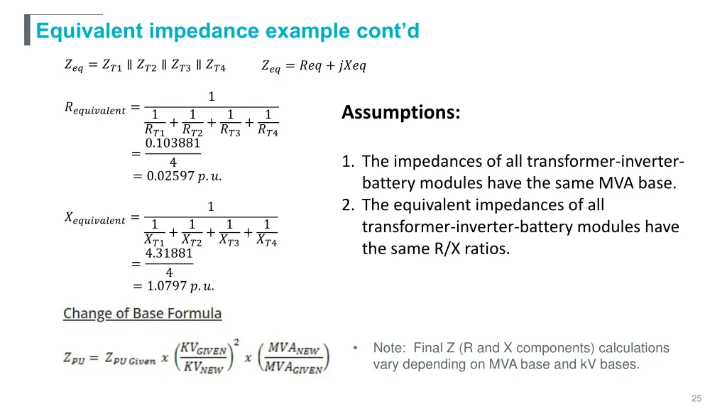 equivalent impedance example cont d 2