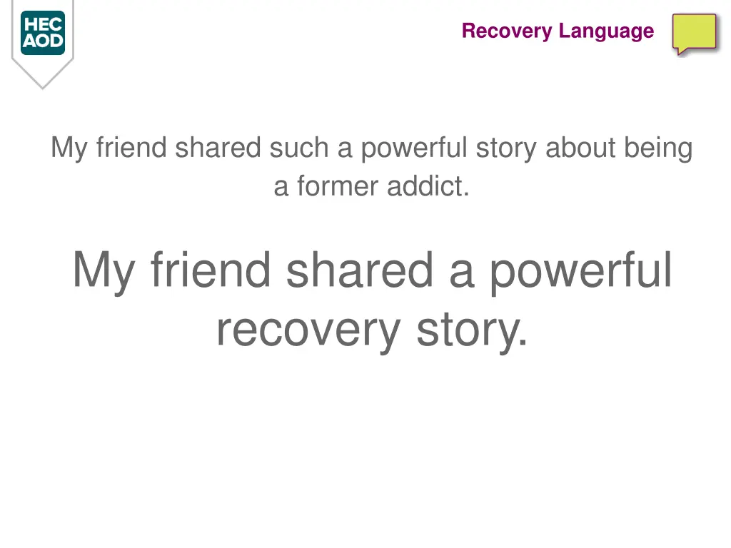 recovery language