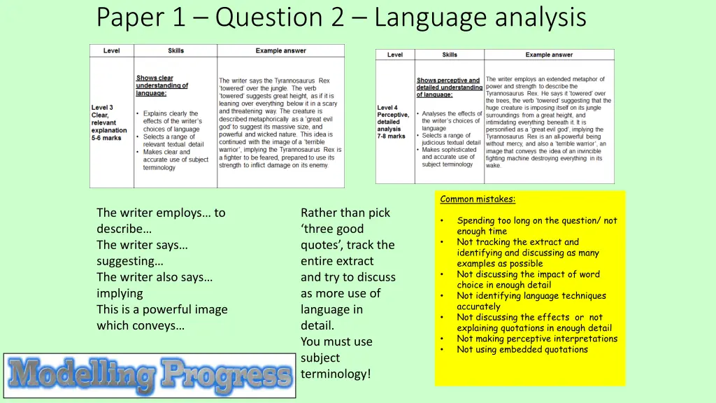 paper 1 question 2 language analysis