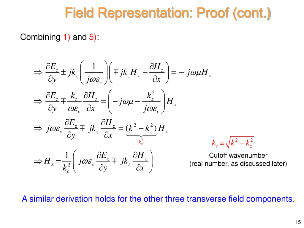 field representation proof cont