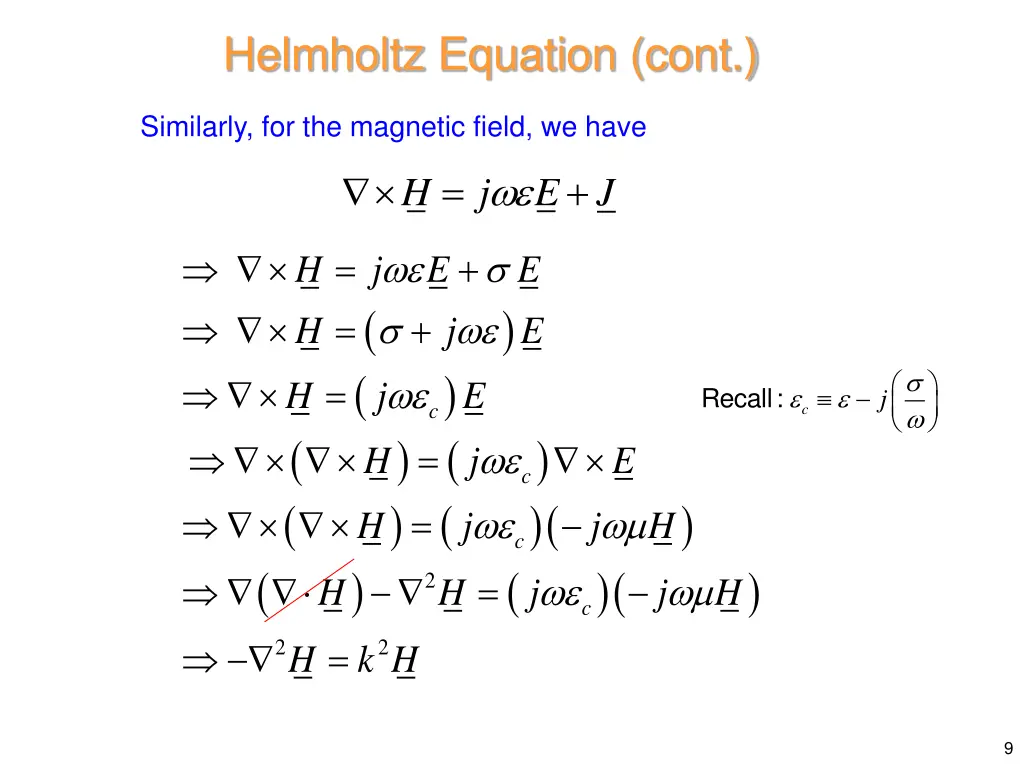 helmholtz equation cont 3