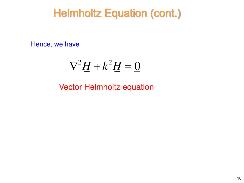 helmholtz equation cont 4