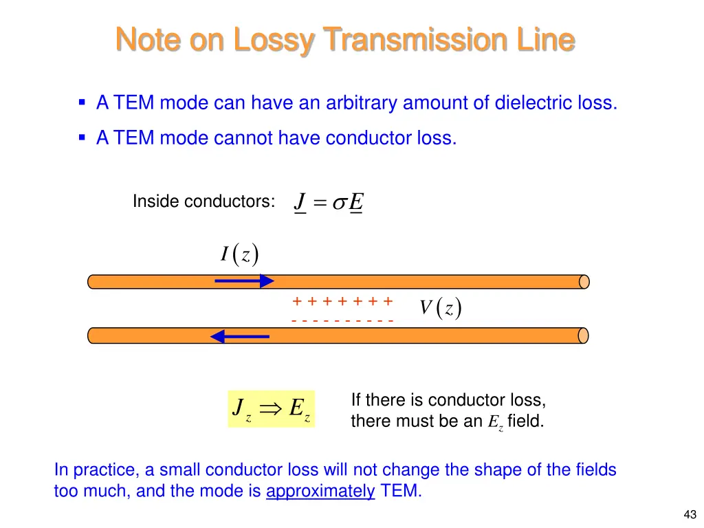 note on lossy transmission line