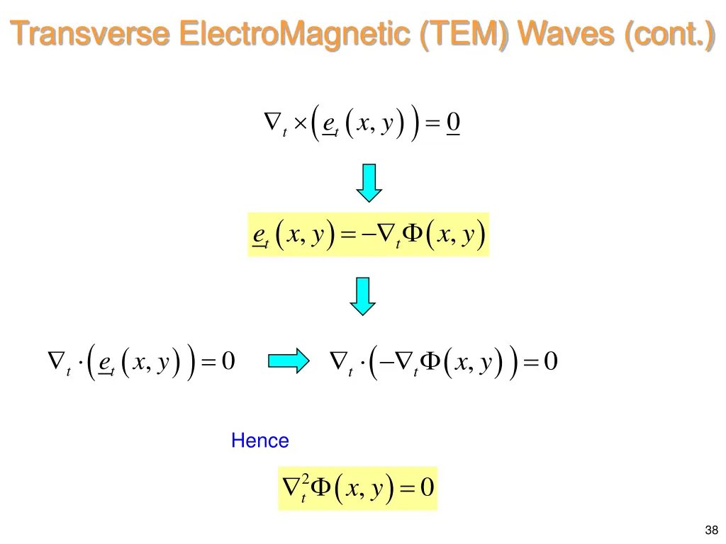 transverse electromagnetic tem waves cont 3