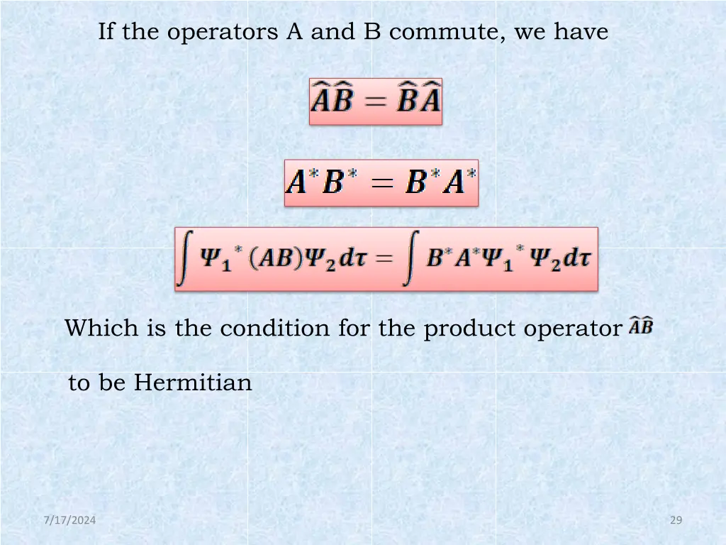 if the operators a and b commute we have