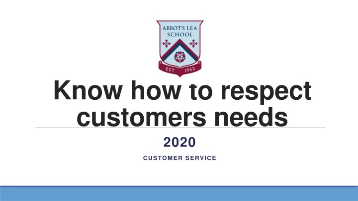 know how to respect customers needs 2020